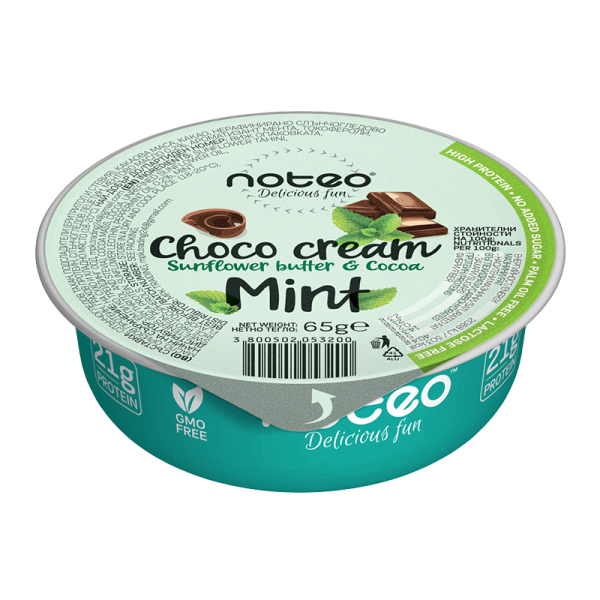 Vegan spread with mint Noteo - 12 pcs X 65 g